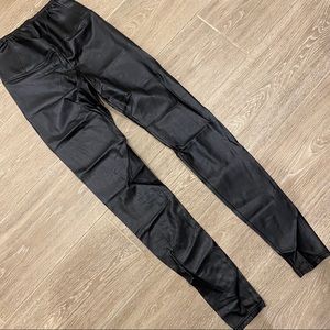 Aritzia High Waisted Faux Leather Pants